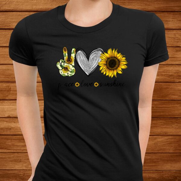 Peace Love Sunshine Sunflower Hippie Shirt
