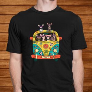 Peace Sign Hippie Van Chihuahua Lovers Gift Idea Shirt 1