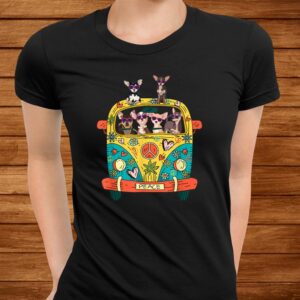 Peace Sign Hippie Van Chihuahua Lovers Gift Idea Shirt 2