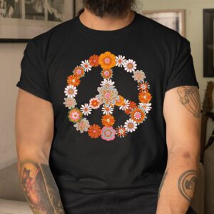 Peace Sign Love 60s 70s Costume Groovy Hippie Theme Party Shirt 2