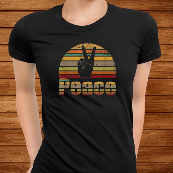 Peace Sign Tshirt Retro Love 60s 70s Hippie Shirt