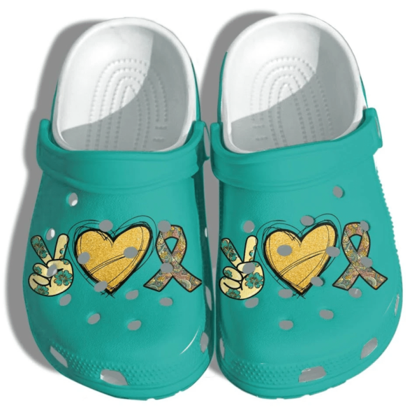 Peaces Hippie Love Hippie Cute Love Croc Shoes Gifts Daughter Girls
