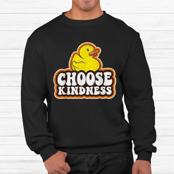 Positive Rubber Duck Rainbow Peace Hippie Choose Kindness Shirt