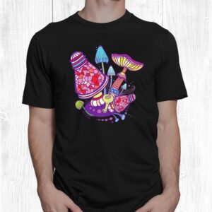 Psychedelic Magic Mushroom Fungi Trippy Hippie Vintage Retro Shirt 1