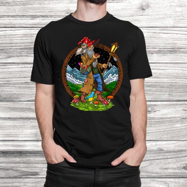 Psychedelic Magic Mushrooms Hippie Shaman Forest Fungi Shirt