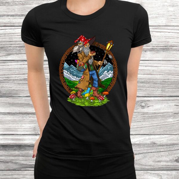 Psychedelic Magic Mushrooms Hippie Shaman Forest Fungi Shirt
