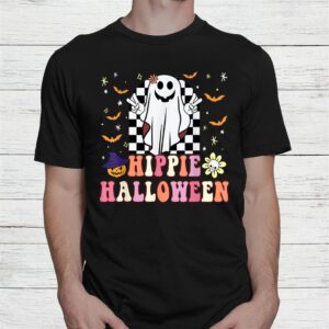 Retro Hippie Vintage Ghost Peace Finger Sign Shirt 1