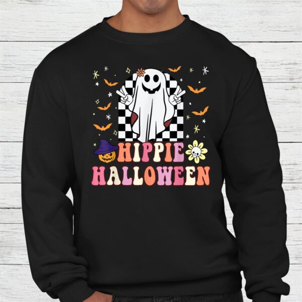 Retro Hippie Vintage Ghost Peace Finger Sign Shirt