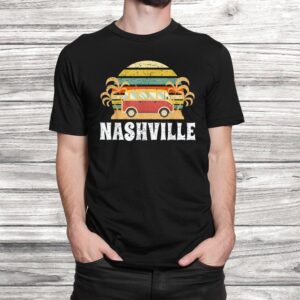 Retro Vintage Nashville Tn Hippie Van Gift Women Kids Shirt 1