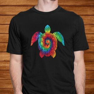 Sea Turtle Ocean Tie Dye Rainbow Hippie Costume Hippy Shirt 1