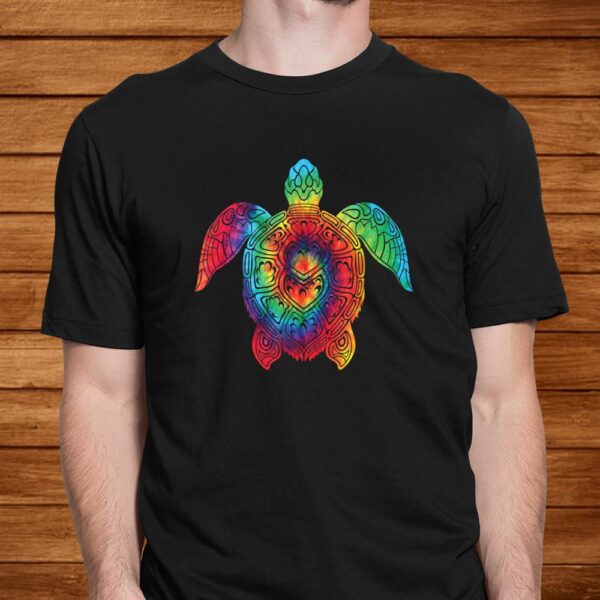 Sea Turtle Ocean Tie Dye Rainbow Hippie Costume Hippy Shirt
