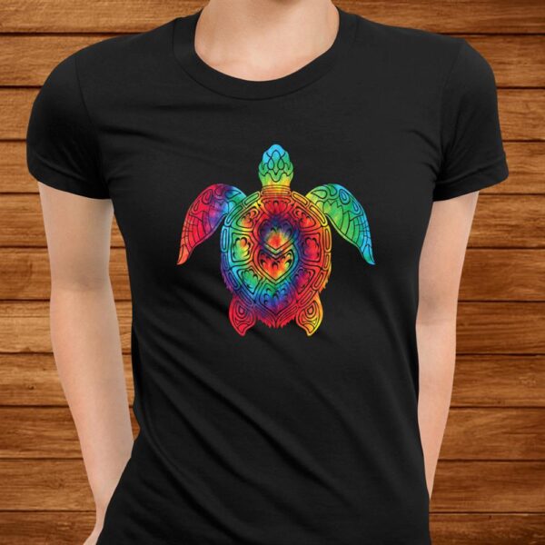 Sea Turtle Ocean Tie Dye Rainbow Hippie Costume Hippy Shirt