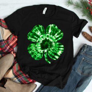 Shamrock Tie Dye Irish Hippie Clover Patricks Day Shirt 1
