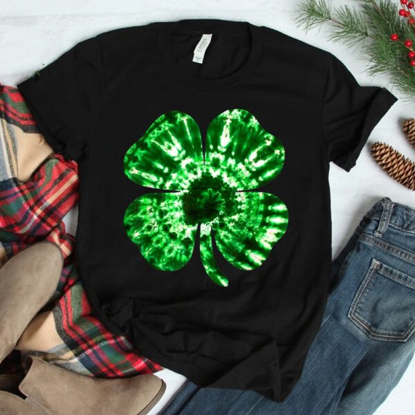 Shamrock Tie Dye Irish Hippie Clover Patrick’s Day Shirt