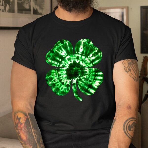Shamrock Tie Dye Irish Hippie Clover Patrick’s Day Shirt