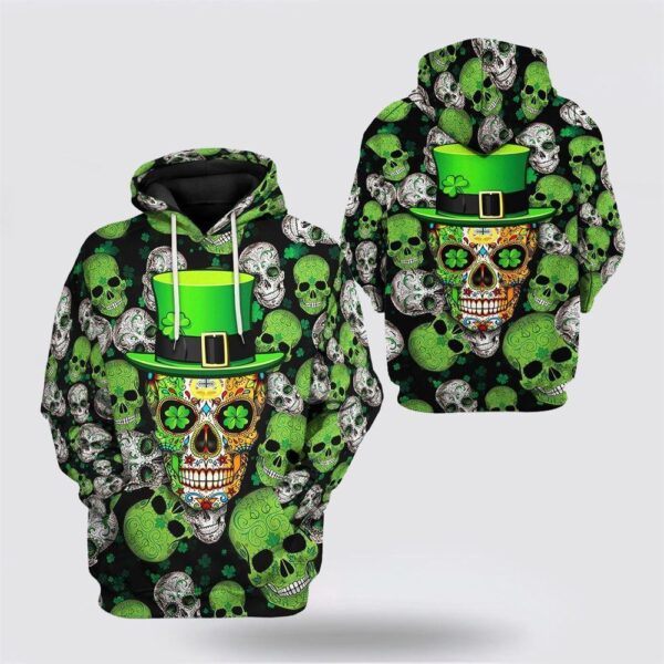 St Patrick’s Day Hoodie 3D Irish Skull St Patrick Day Custom Hoodie Apperal