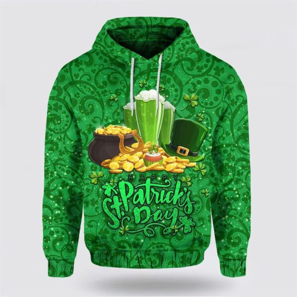 St Patrick’s Day Hoodie Custom Ireland Happy Saint Patricks Day Hoodie With Shamrock