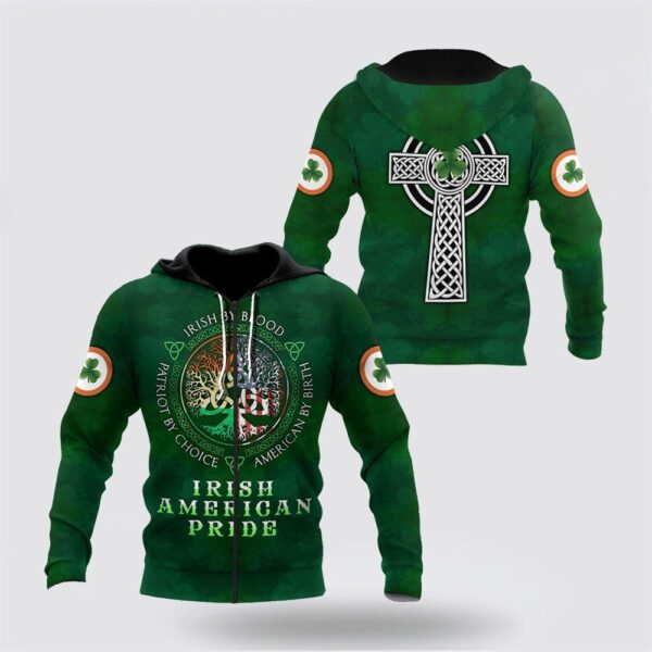 St Patrick’s Day Hoodie Irish American Pride Saint Patrick’s Day 3D All Over Printed Shirts For Men And Women Hoodie