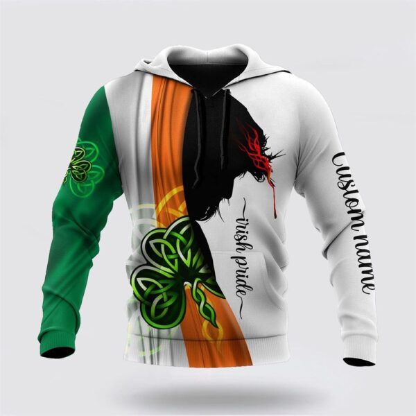 St Patrick’s Day Hoodie Premium Irish Saint Patrick’s Day Personalized Name 3D Printed Unisex Shirts Hoodie