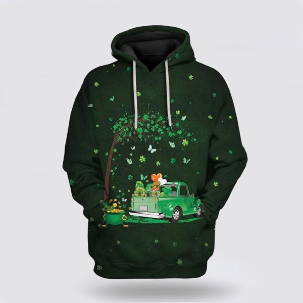 St Patrick’s Day Hoodie Saint Patrick Day Gnomes Over Print 3D Hoodie