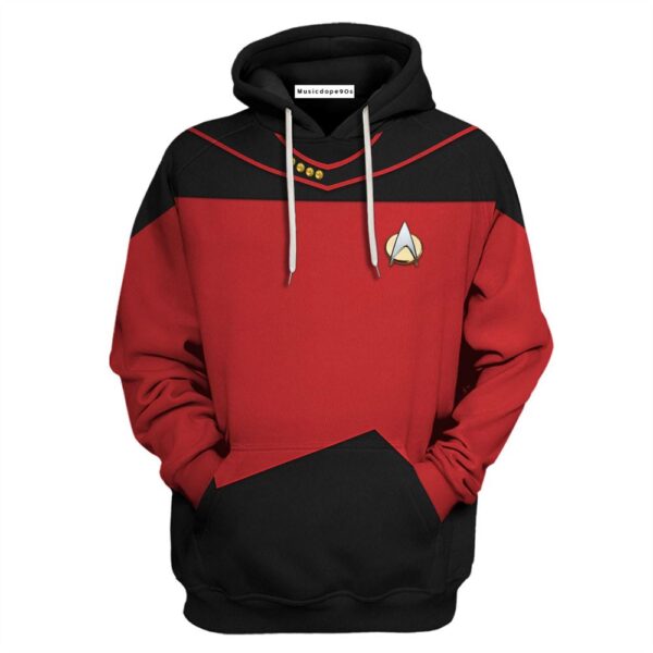 Star Trek Picard The Next Generation Red Costume Cool  Movie 3D Hoodie