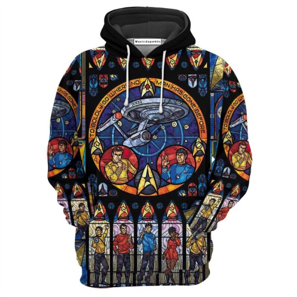 Star Trek Stained Glass  Movie 3D Hoodie