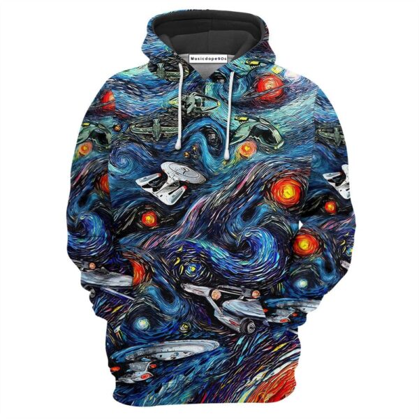 Star Trek Starry Night Fantaxy Ships  Movie 3D Hoodie