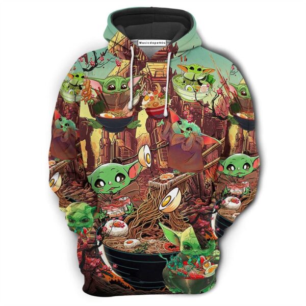 Star Wars Baby Yoda Cute Ramen  Movie 3D Hoodie