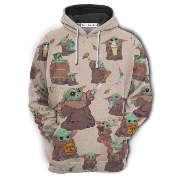 Star Wars Baby Yoda Eating Everything  Movie 3D Hoodie