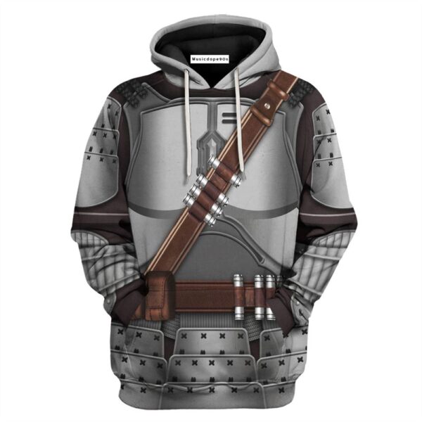 Star Wars Beskar Mandalorian Samurai Costume  Movie 3D Hoodie