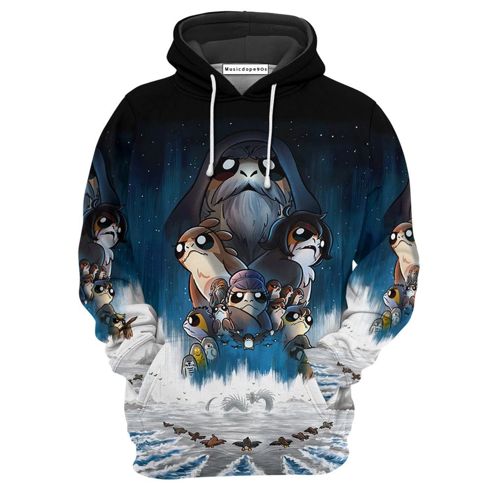 Star Wars We Must Say Our Goodbye To Our Porgs Friends  Movie 3D Hoodie