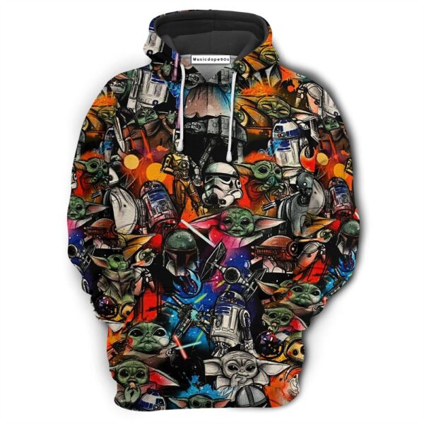 Starwars Highly Illogical Pattern  Movie 3D Hoodie