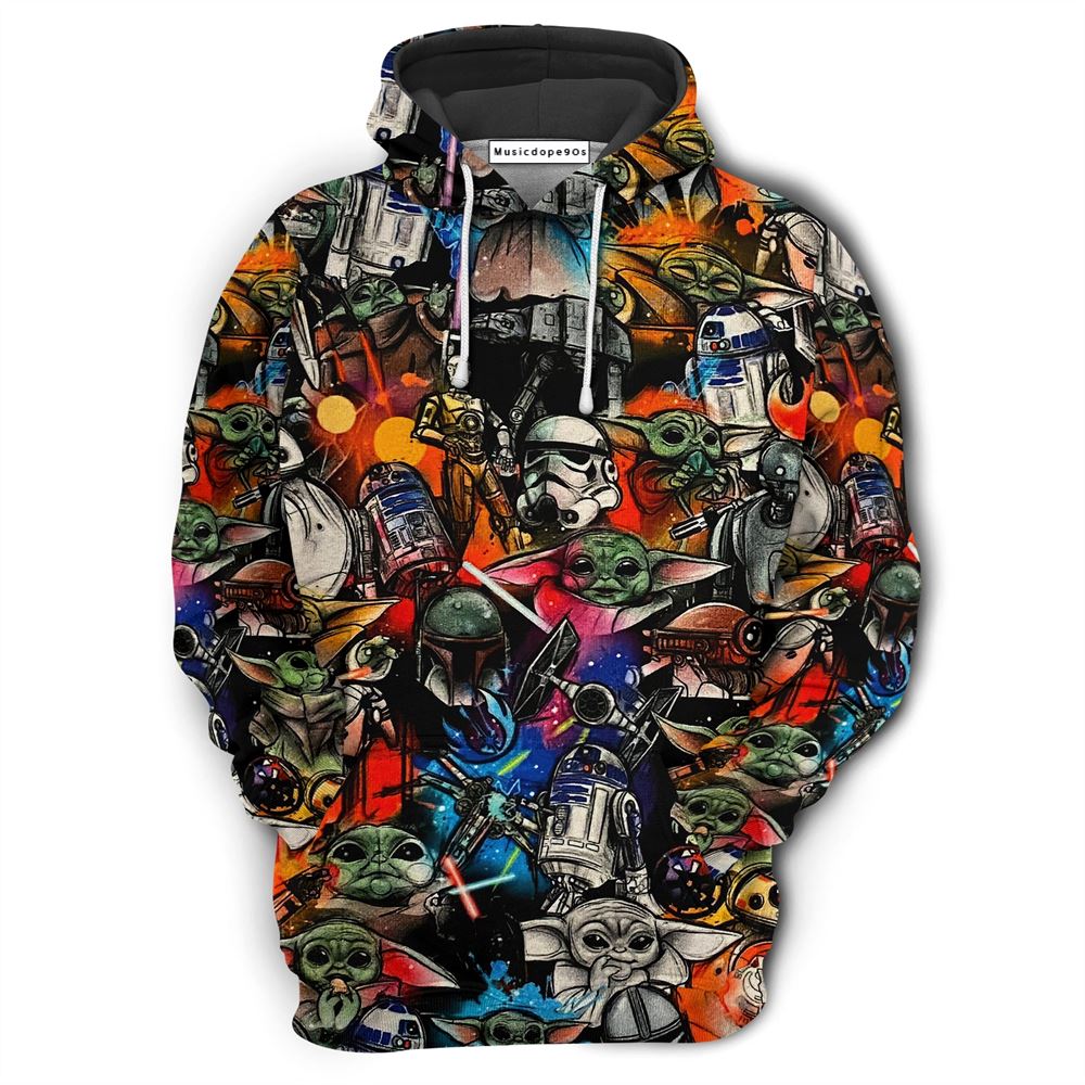 Starwars Highly Illogical Pattern  Movie 3D Hoodie