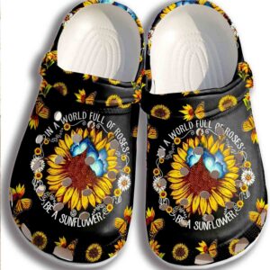 Sunflower Butterfly Hippie Be A Sunflower Shoes Crocbland Clog Gifts For Mother Day
