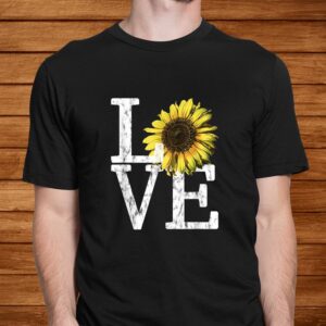Sunflower Love Shirt Vintage Hippie Flower Nurse Mom Shirt 1