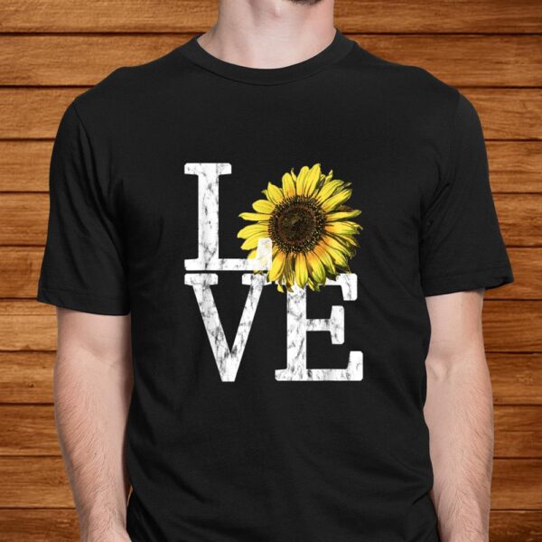 Sunflower Love Shirt Vintage Hippie Flower Nurse Mom Shirt