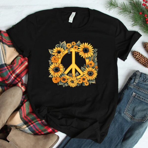 Sunflower Peace Sign Hippie Sunflower Shirt