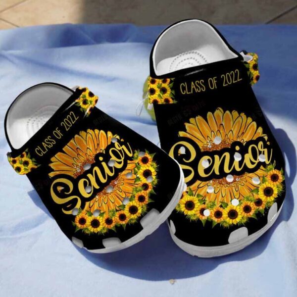 Sunflower Senior Class Clogs Crocs Shoes Gifts For Daughter Friends