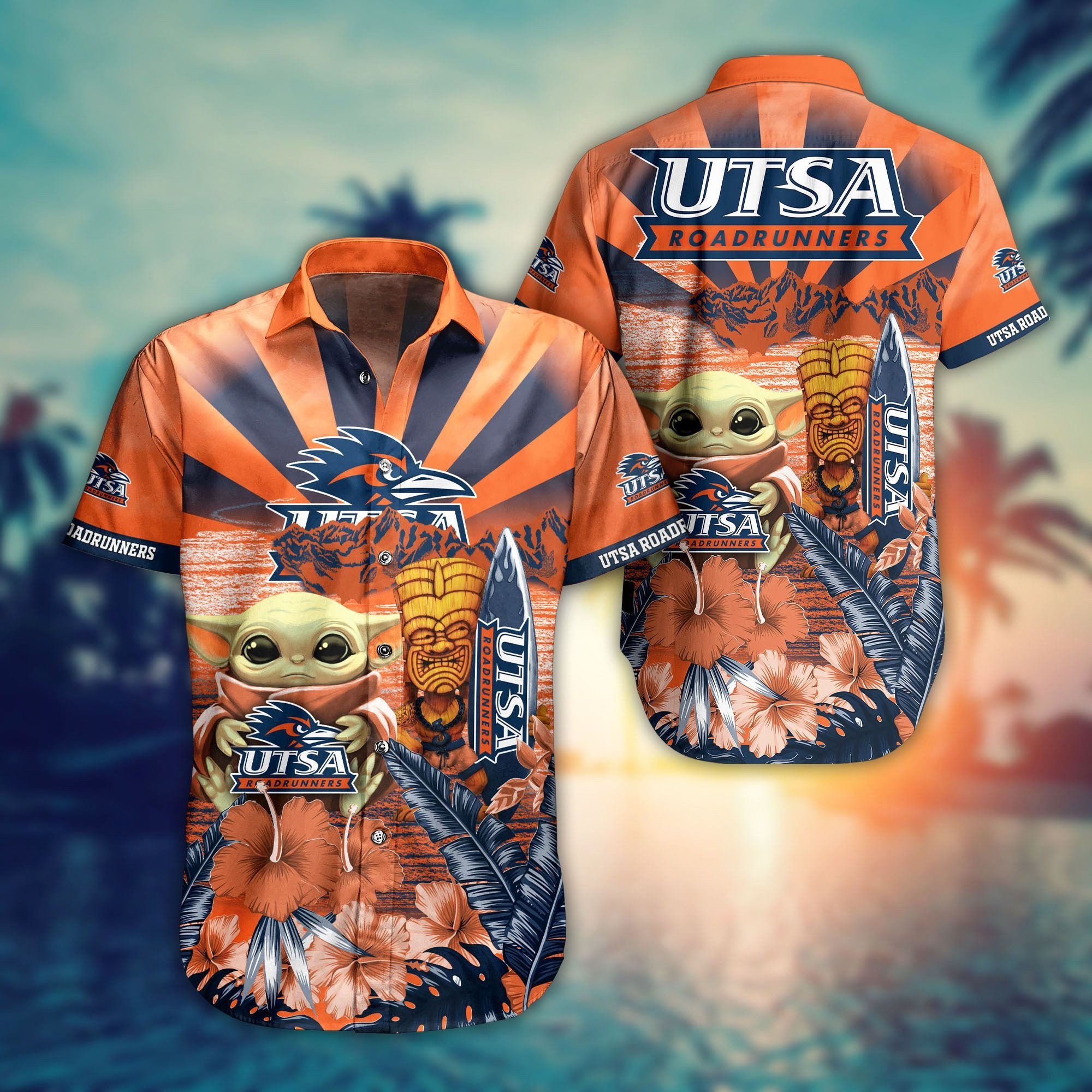 Utsa Roadrunners NCAA Baby Yoda Hawaiian Shirt for Men And Women