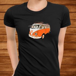 Vintage German Camper Van Micro Bus Surfer Van Retro Hippie Shirt 2