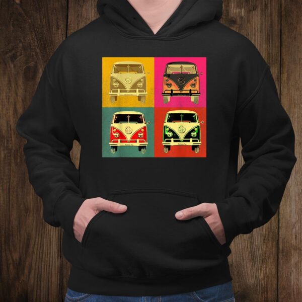 Vintage960s Hippie Micro Bus Van Pop Art Styled Shirt
