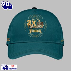 2024 2025 2x LIX Super Bowl Champions Eagles Cap