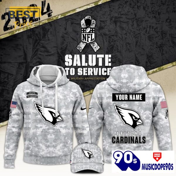 2024 Arizona Cardinals Salute To Service Hoodie, Cap