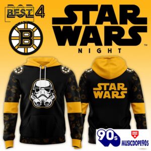 2024 Boston Bruins x Star Wars Night Hoodie, Cap