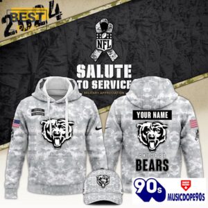 2024 Chicago Bears Salute To Service Hoodie, Cap