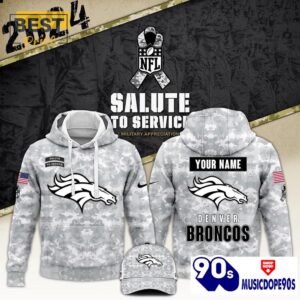 2024 Denver Broncos Salute To Service Hoodie, Cap