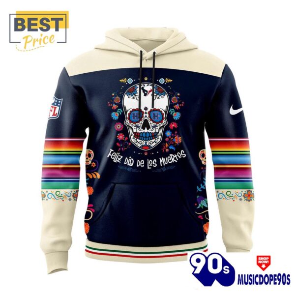 2024 Houston Texans D?a De Los Muertos Hoodie, Cap