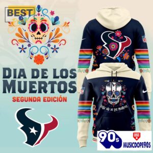 2024 Houston Texans D?a De Los Muertos Hoodie, Cap