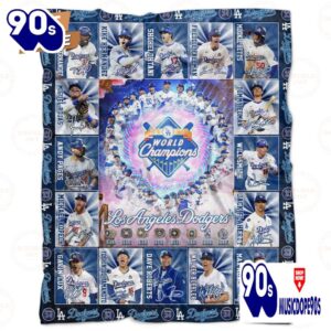 2024 LA Dodgers World Champions Fleece Blanket