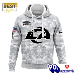 2024 Los Angeles Rams Salute To Service Hoodie, Cap